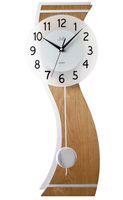 JVD NS22012.78 - Kyvadlové moderní hodiny z kvalitních materiálů jako je dřevo kov a sklo