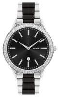 MINET Stříbrno-černé dámské hodinky AVENUE MWL5307