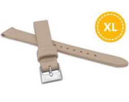 MINET XL Prodloužený béžový řemínek z luxusní kůže Top Grain - 16 - XL MSSXC16