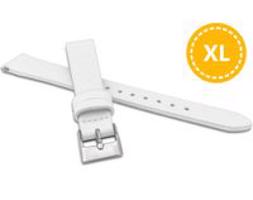 MINET XL Prodloužený bílý řemínek z luxusní kůže Top Grain - 12 - XL MSSXW12
