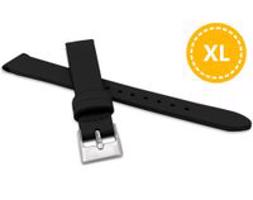 XL Prodloužený černý řemínek MINET z luxusní kůže Top Grain MSSXB14