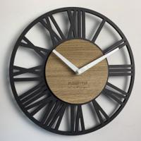 Flexistyle z219 - dřevěné nástěnné hodiny černé