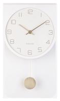 Designové kyvadlové nástěnné hodiny KA5779WH Karlsson 39cm
