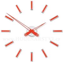 Designové nalepovací hodiny Future Time FT9600RD Modular red 60cm