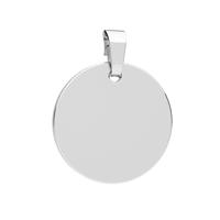 Hladký malý medailon vhodný i na gravírování stříbrný