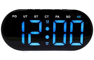 JVD SB8035.3 - svítící hodiny s budíkem a názvem dne v češtině