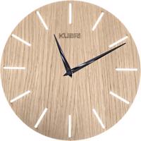 KUBRi KU3000 - Odstín přírodní dub - dřevěné hodiny od českého výrobce s tichým chodem v mnoha rozměrech