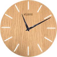 KUBRi KU3001 - Odstín dub - hodiny s tichým chodem od českého výrobce v mnoha velikostech