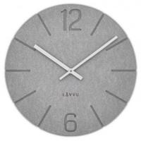 Lavvu LCT5028 - Šedé hodiny Natur vyrobené v Čechách o průměru 34cm