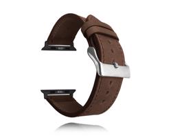 LAVVU LSXACX2 Tmavě hnědý kožený řemínek Top Grain pro APPLE WATCH 42-44 mm
