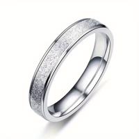 Levné snubní prsten z chirurgické oceli matný s možností gravírování jména a datumu