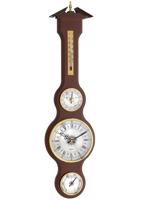 Meteostanice kaplička TFA 45.3004.03 - ořech s teploměrem, vlhkoměrem, barometrem a hodinami