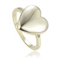 MINET Elegantní pozlacený 925/1000 stříbrný prsten se srdcem JMAS0281GR53