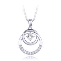 MINET Luxusní stříbrný náhrdelník s bílými zirkony