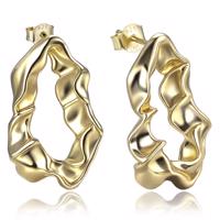 MINET Moderní pozlacené stříbrné náušnice