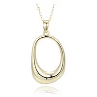 MINET Moderní pozlacený stříbrný náhrdelník