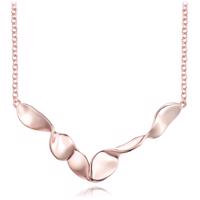 MINET Moderní rose gold stříbrný kroucený náhrdelník
