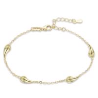 MINET Pozlacený stříbrný náramek kapky