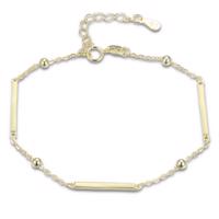 MINET Pozlacený stříbrný náramek s tyčkami, kuličkami