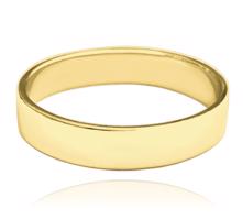 MINET Pozlacený stříbrný snubní prsten s možností gravírování jména a datumu