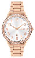 MINET Rose gold dámské hodinky AVENUE s čísly MWL5300