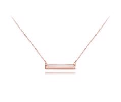 MINET Rose gold stříbrný náhrdelník ENGRAVE - destička pro gravírování
