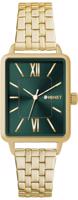 MINET Zlato-zelené dámské hodinky SIENA se zlatým ocelovým řemínkem