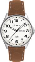 Ocelové pánské hodinky LAVVU LWM0143 BERGEN White / Top Grain Leather