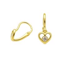 Zlaté 585/1000 dětské náušnice s kameny