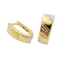 Zlaté 585/1000 náušnice vícebarevné