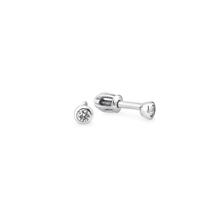 Zlaté 585/1000 náušnice z bílého zlata s brilianty 383.1598 0,09ct šroubkové