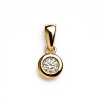 Zlatý 585/1000 přívěs s briliantem 38.0098 0,09ct