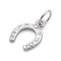 Zlatý 585/1000 přívěsek podkova z bílého zlata