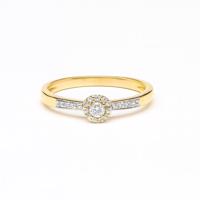 Zlatý 585/1000 prsten s brilianty 381.1262 0,08+0,05