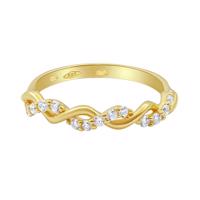 Zlatý 585/1000 prsten s kameny NF275