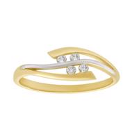 Zlatý 585/1000 prsten s kameny NF280