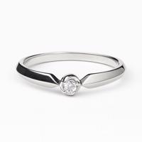 Zlatý 585/1000 prsten z bílého zlata s briliantem 386.1817 0,04ct