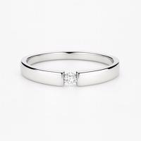 Zlatý 585/1000 prsten z bílého zlata s briliantem 386.2178 0,10ct