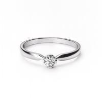 Zlatý 585/1000 prsten z bílého zlata s briliantem 686.9309 0,25ct
