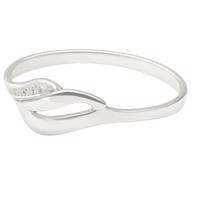 Zlatý 585/1000 prsten z bílého zlata s kameny