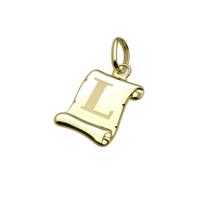 Zlatý přívěsek písmeno L