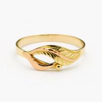 Zlatý prsten s růžovým zlatem